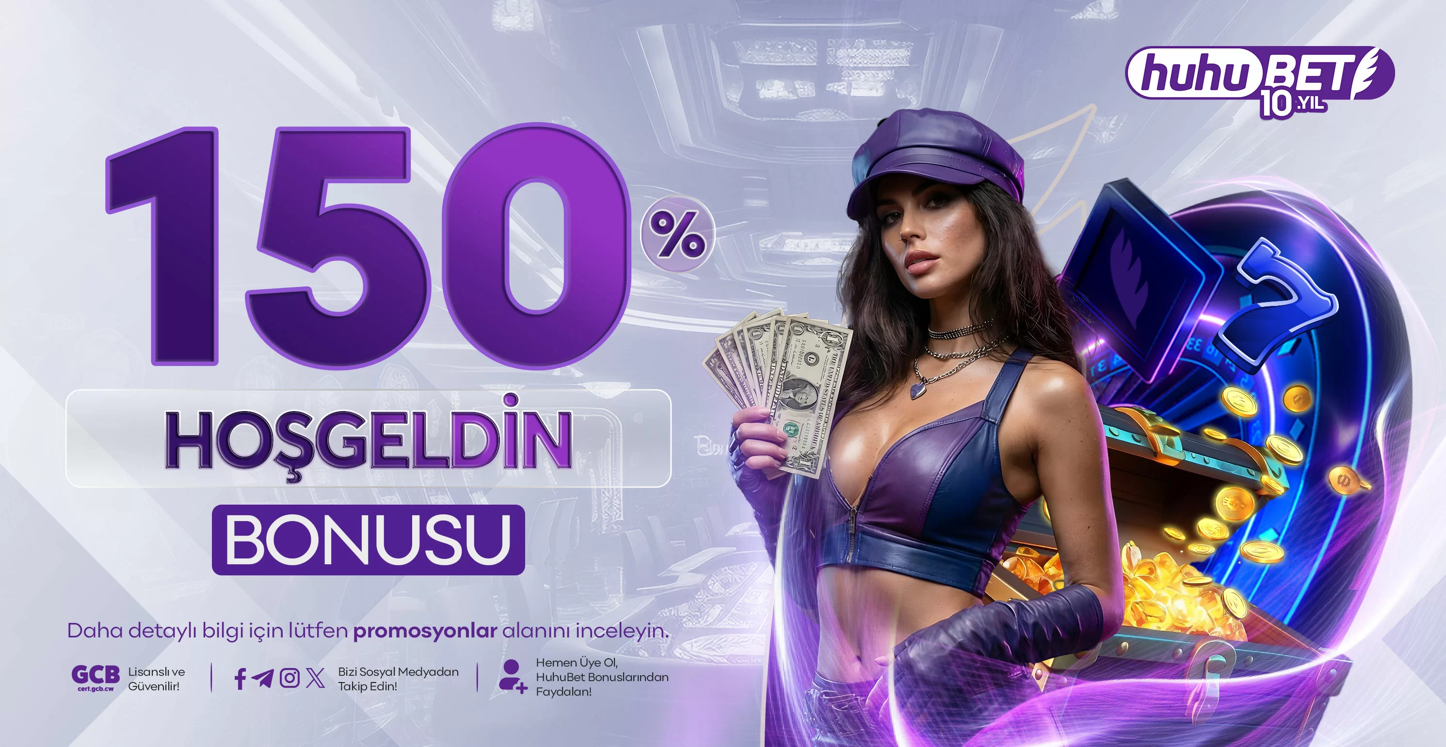Huhubet casino ve spor hoş geldin bonusu görseli