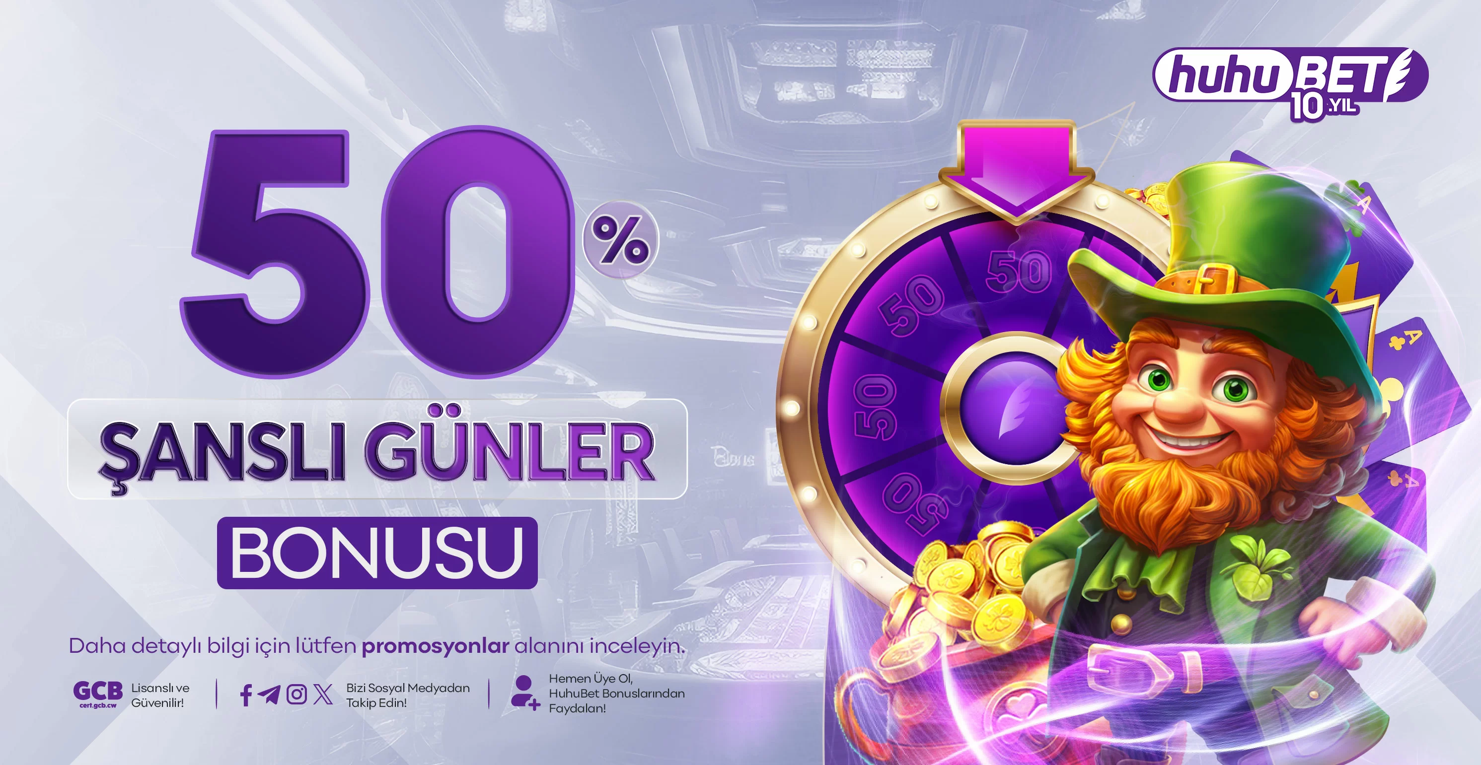 %50 şanslı günler yatırım bonusu